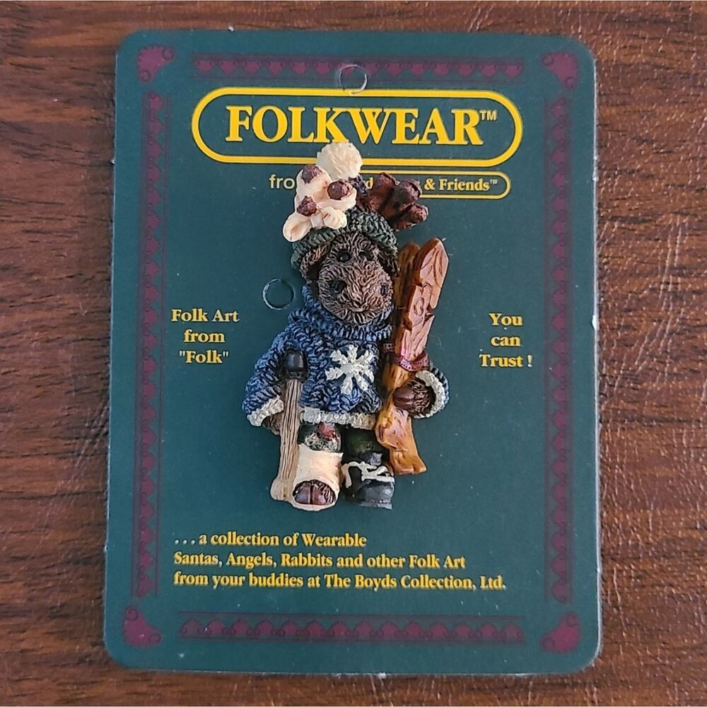 Boyd's Bear Moose Pin Egon the Skier